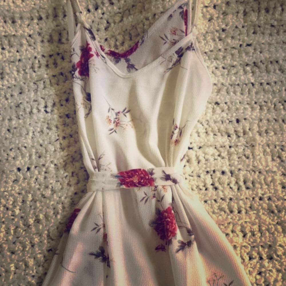 White mini floral sundress